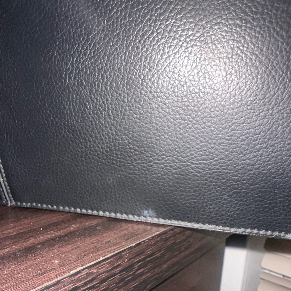 Black Leather Tote Bag - Classic Women's Tote - Picture 4 of 5